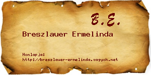 Breszlauer Ermelinda névjegykártya
